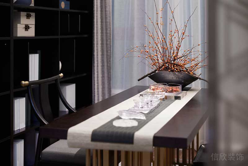 深圳鹽田新中式樣板房設計案例茶室軟裝陳設 深圳鹽田新中式樣板房設計案例茶室軟裝陳設