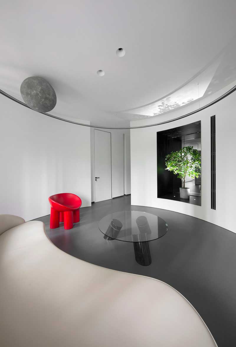 深圳寶安黑白色調辦公室接待區裝修 深圳寶安黑白色調辦公室接待區裝修