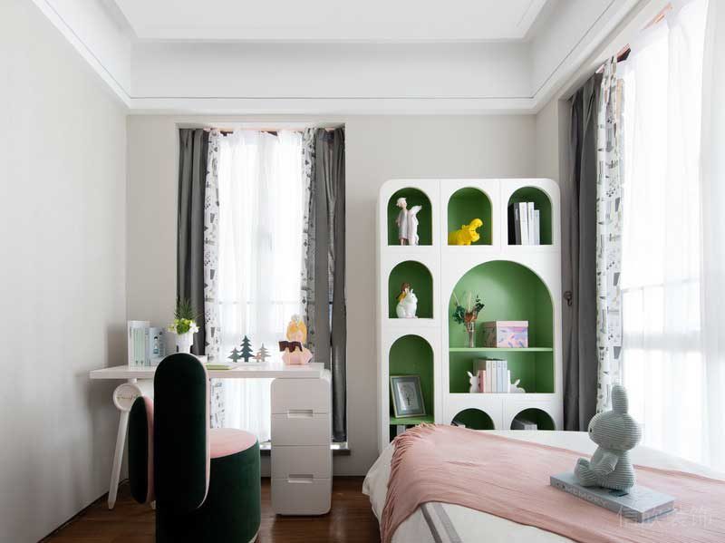 深圳龍崗坂田萬科第五園輕奢風大戶型樣板間設計兒童房家具