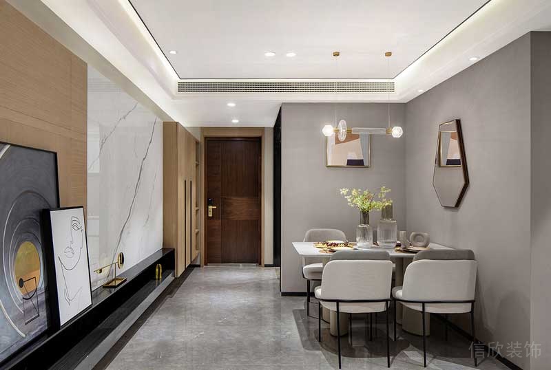 深圳鹽田區(qū)現(xiàn)代輕奢風(fēng)家庭住房裝修設(shè)計案例餐廳 深圳鹽田區(qū)現(xiàn)代輕奢風(fēng)家庭住房裝修設(shè)計案例餐廳