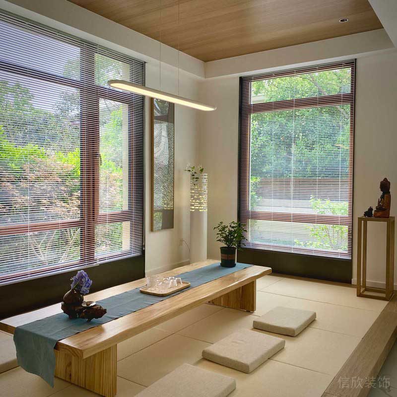 日式風(fēng)格裝修原木茶臺