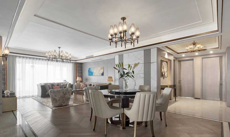 深圳羅湖現(xiàn)代輕奢風(fēng)格裝修客餐廳 深圳羅湖現(xiàn)代輕奢風(fēng)格裝修客餐廳