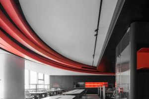 深圳南山前?，F代風格辦公室裝修設計辦公區效果圖