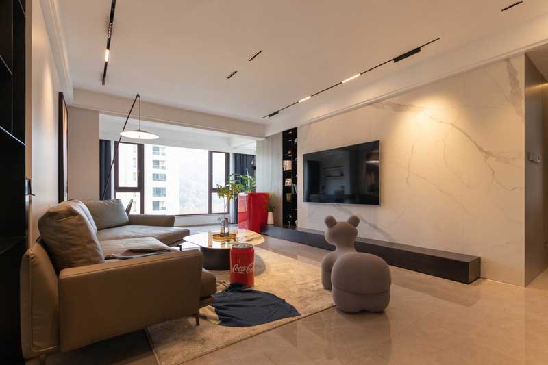 深圳羅湖區現代簡約家庭新房裝修客廳光影效果 深圳羅湖區現代簡約家庭新房裝修客廳光影效果