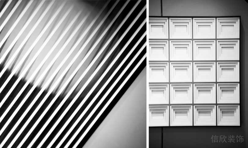 鏤空天花創(chuàng)意設(shè)計(jì)環(huán)形設(shè)計(jì)黑白辦公室裝修