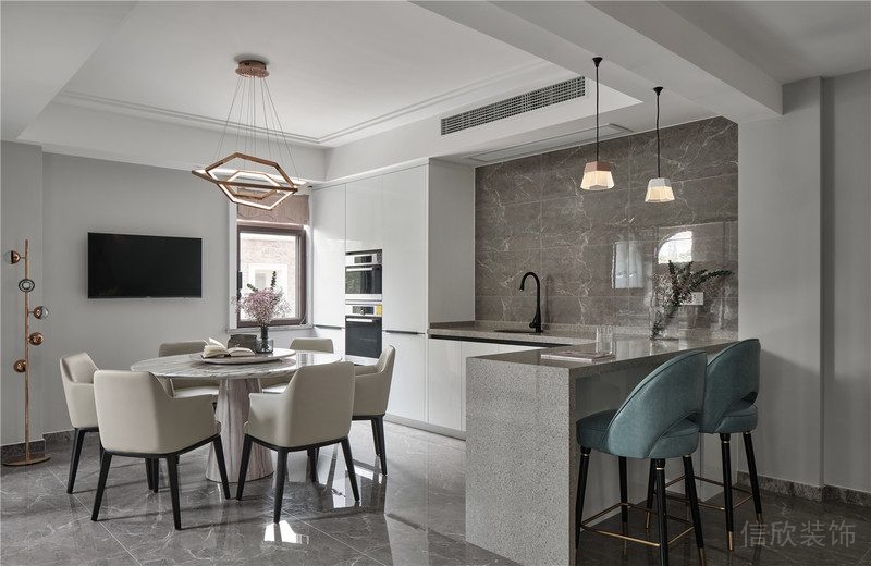 深圳羅湖區(qū)現(xiàn)代風(fēng)格家裝裝修設(shè)計圖餐廳效果圖