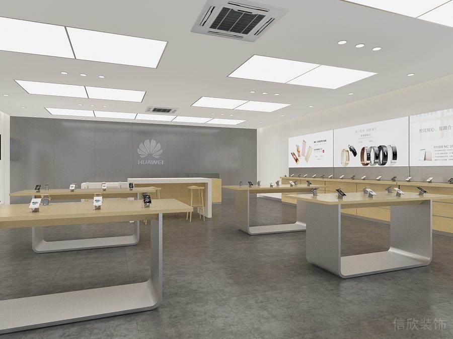 深圳福田COCO Park現(xiàn)代風(fēng)格華為專賣店裝修設(shè)計軟膜天花吊頂 深圳福田COCO Park現(xiàn)代風(fēng)格華為專賣店裝修設(shè)計軟膜天花吊頂