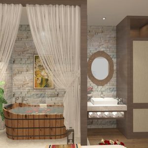 龍崗南聯(lián)美容院裝修設(shè)計木浴桶 300x300