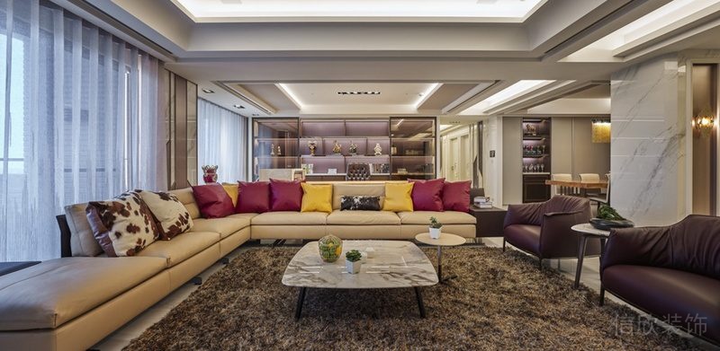 深圳寶安區(qū)暖色調(diào)輕奢風(fēng)格家裝裝修