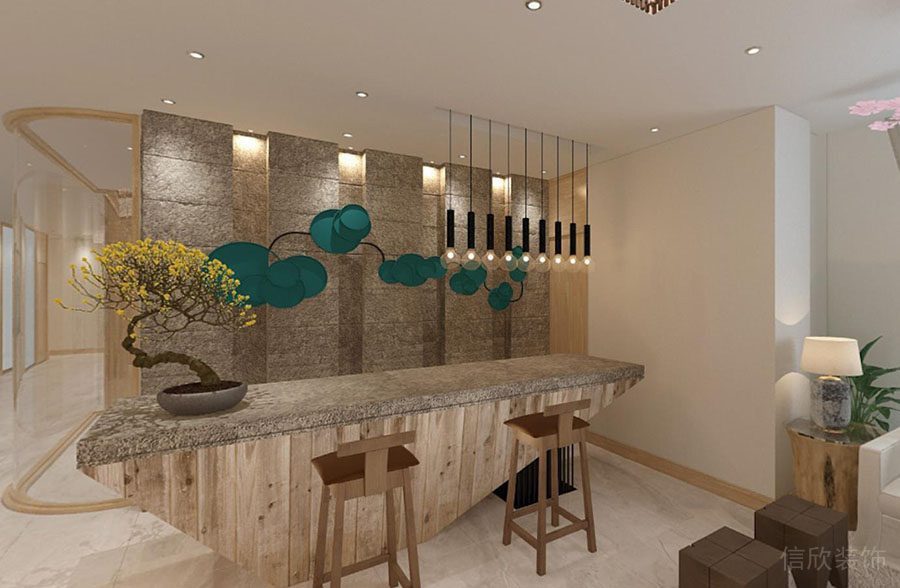 深圳福田美容店裝修設(shè)計(jì)接待臺