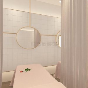 深圳羅湖蓮塘美容店裝修設計美容床 300×300