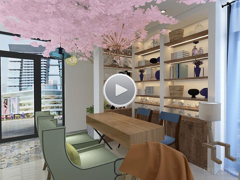 深圳南山美容院裝修設(shè)計(jì)休息洽談區(qū) 1 784×588
