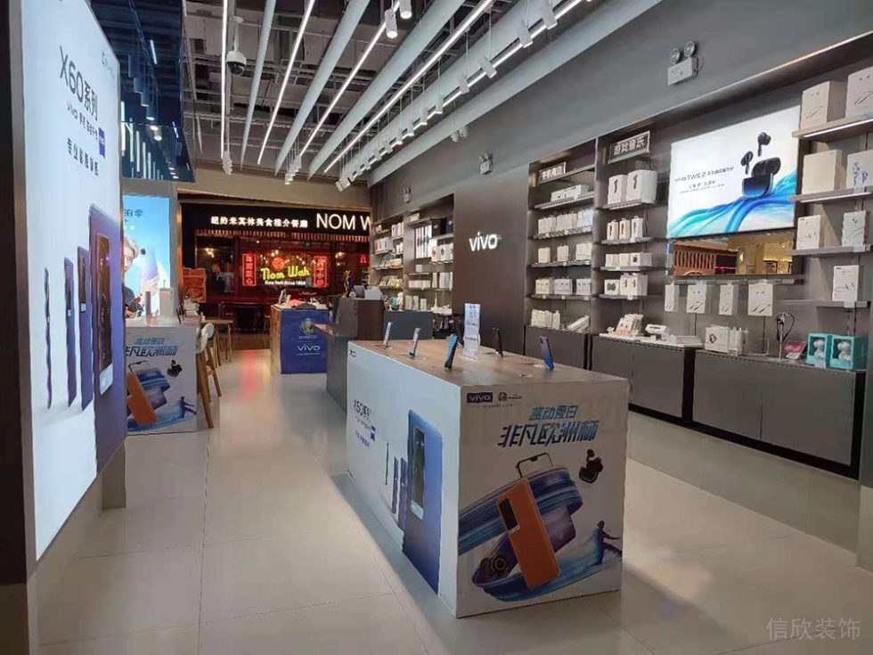 深圳羅湖現代風格vivo專賣店裝修條形天花 深圳羅湖現代風格vivo專賣店裝修條形天花