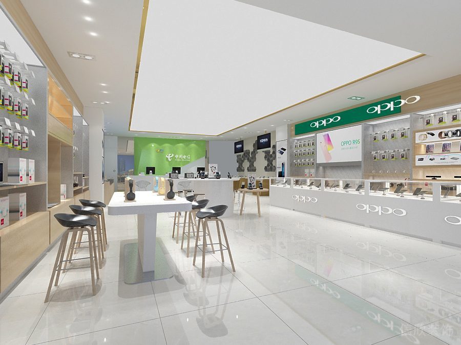 深圳龍崗區(qū)華潤萬象匯現(xiàn)代風(fēng)格oppo專賣店裝修設(shè)計中島展柜 深圳龍崗區(qū)華潤萬象匯現(xiàn)代風(fēng)格oppo專賣店裝修設(shè)計體驗區(qū)