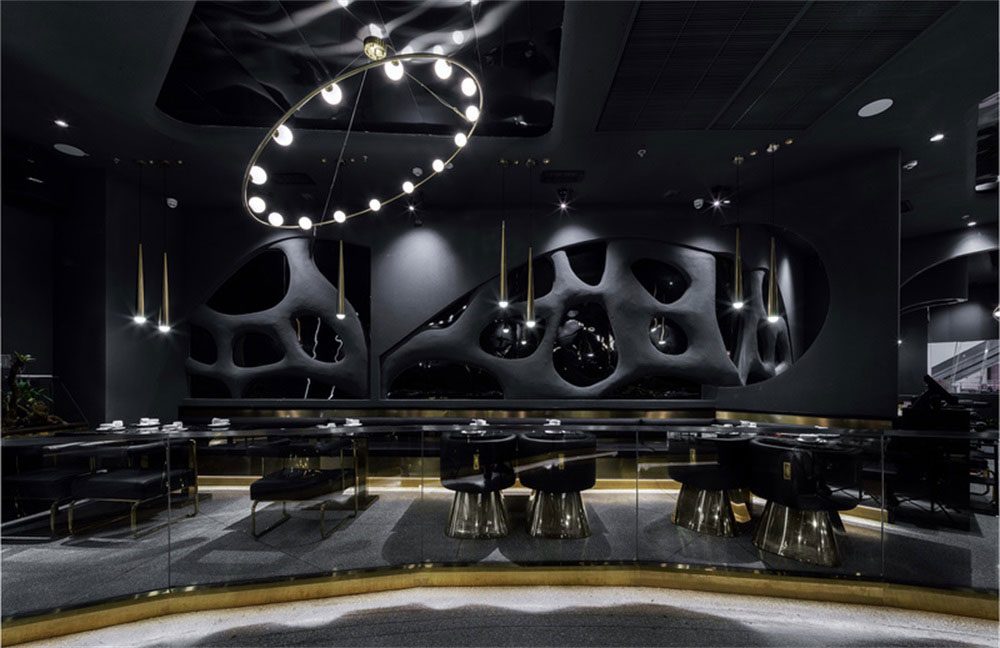 深圳鹽田后現(xiàn)代黑灰色系餐飲店裝修設(shè)計家具組合 深圳鹽田后現(xiàn)代黑灰色系餐飲店裝修設(shè)計家具組合