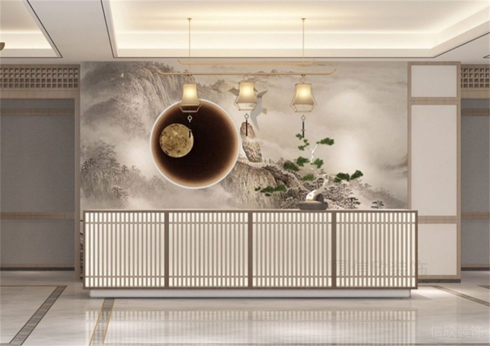 深圳新中式餐飲店裝修設(shè)計前臺 深圳新中式餐飲店裝修設(shè)計前臺