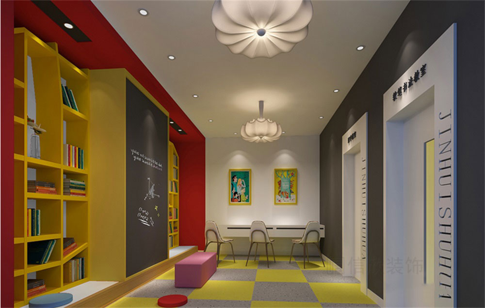 深圳市龍崗區(qū)平湖津慧書畫教育培訓(xùn)基地裝修設(shè)計休息區(qū)