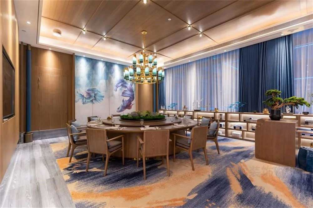 深圳龍崗藍(lán)調(diào)輕奢風(fēng)格酒吧裝修設(shè)計貴賓包房宴會廳