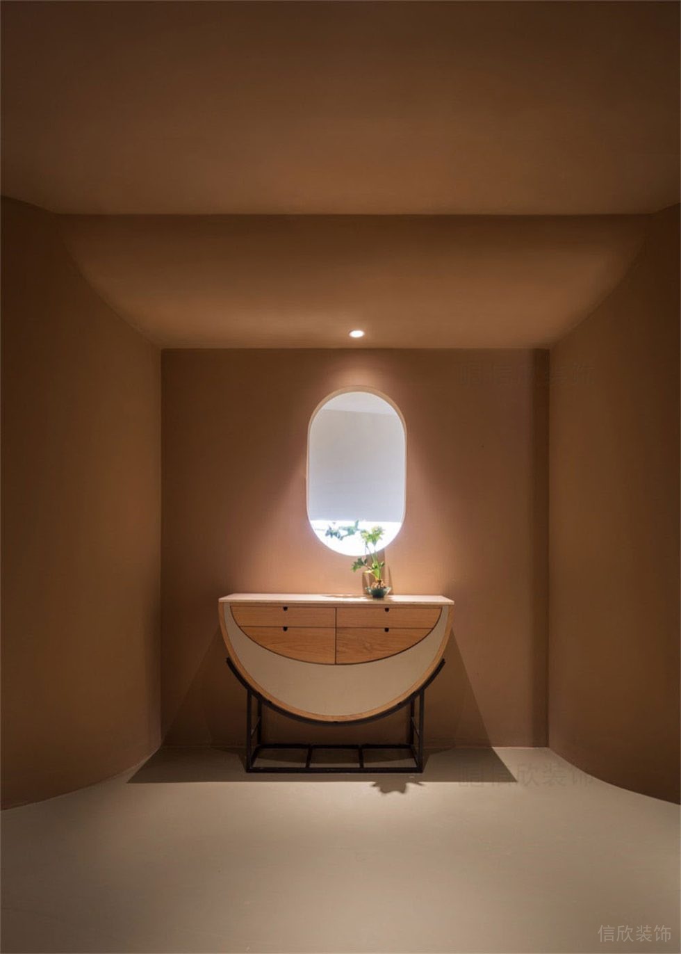 深圳簡約風格素食館裝修設計玄關