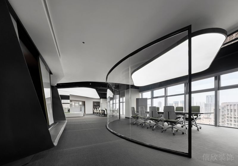 深圳福田卓越城現代風格辦公室裝修設計天花 深圳福田卓越城現代風格辦公室裝修設計天花
