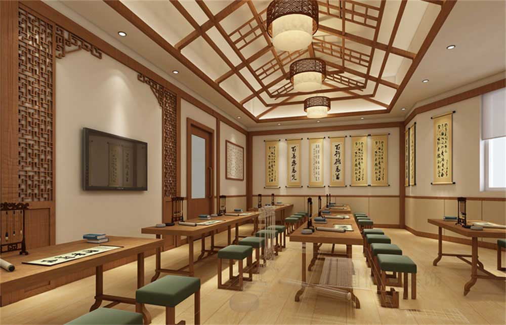 深圳市龍崗區(qū)平湖津慧書畫教育培訓(xùn)基地裝修設(shè)計書法教室