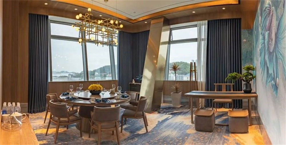 深圳龍崗藍(lán)調(diào)輕奢風(fēng)格酒吧裝修設(shè)計中式包房