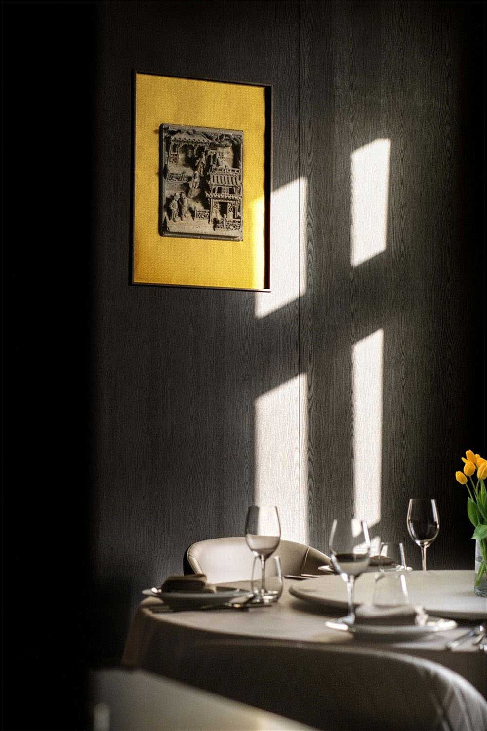 深圳南山新中式餐廳裝修設計案例藝術磚雕 深圳南山新中式餐廳裝修設計案例藝術磚雕