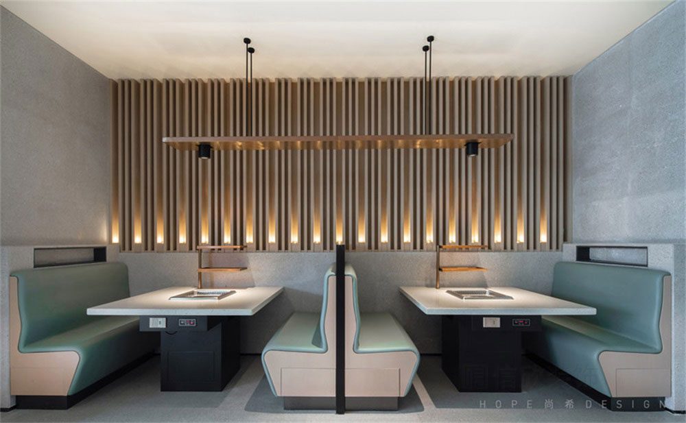 深圳南山現代簡約風格火鍋店裝修設計卡座 深圳南山現代簡約風格火鍋店裝修設計卡座