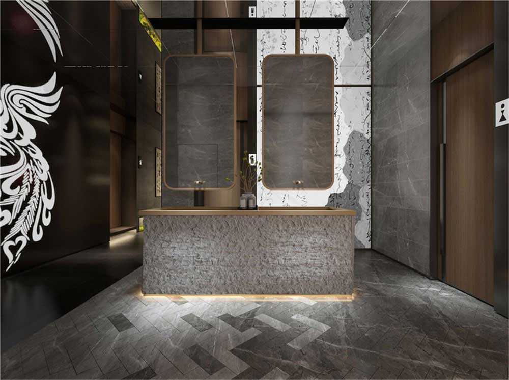 深圳龍崗現代中式風格餐廳裝修設計洗手臺 深圳龍崗現代中式風格餐廳裝修設計洗手臺