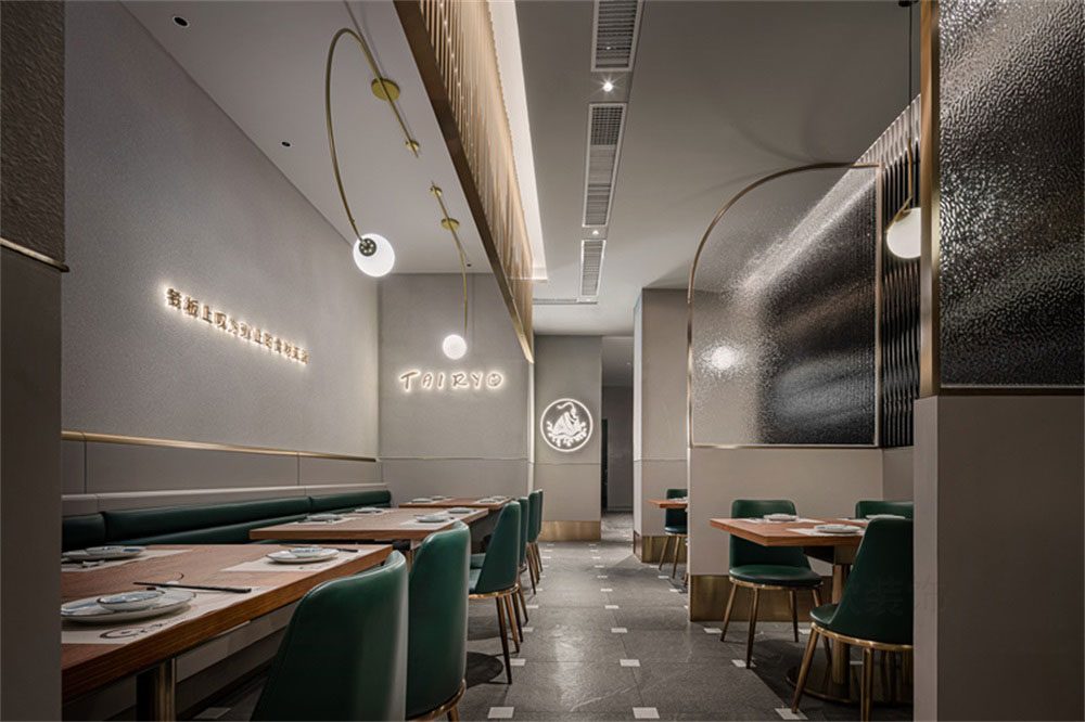 深圳寶安輕奢風(fēng)格鐵板燒餐廳裝修設(shè)計(jì)天花 深圳寶安輕奢風(fēng)格鐵板燒餐廳裝修設(shè)計(jì)天花