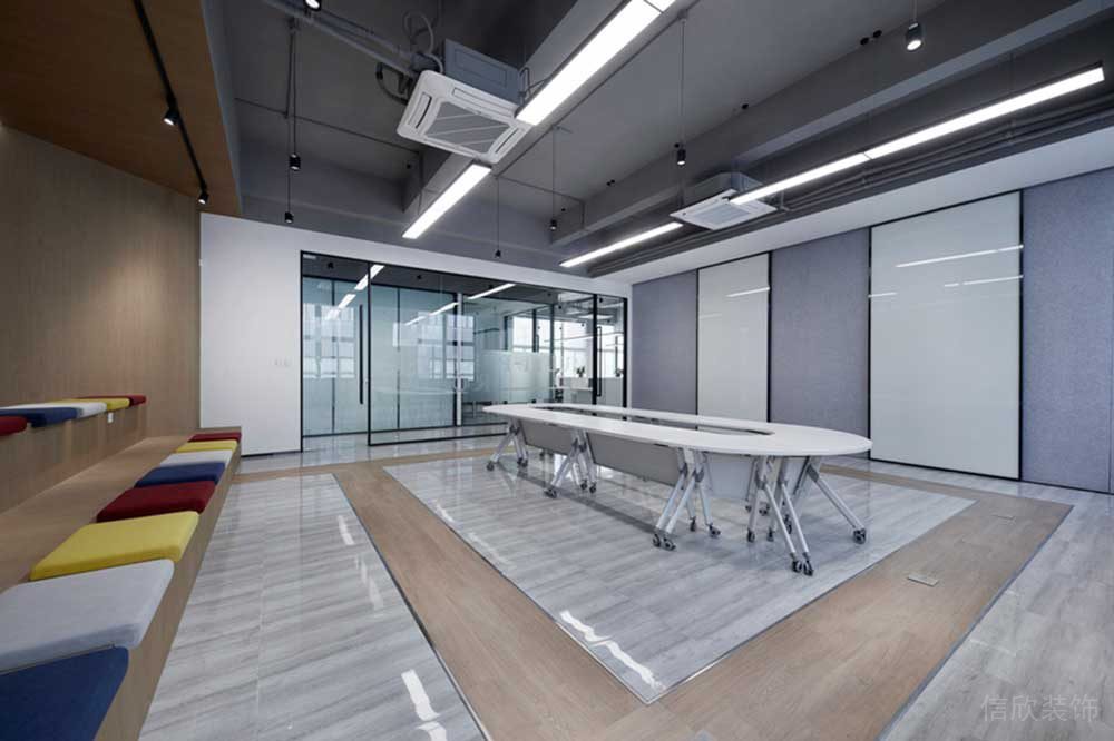 寶安區(qū)朗峻廣場現(xiàn)代簡約風(fēng)格辦公室裝修設(shè)計軟裝陳設(shè)