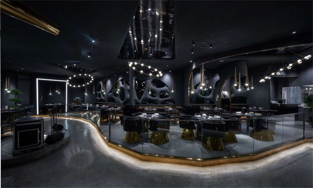 深圳鹽田后現(xiàn)代黑灰色系餐飲店裝修設(shè)計軟裝陳設(shè) 深圳鹽田后現(xiàn)代黑灰色系餐飲店裝修設(shè)計軟裝陳設(shè)