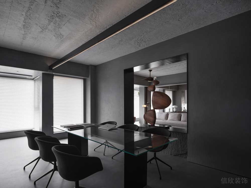 深圳龍崗區(qū)天安云谷二期極簡風格辦公室裝修會議室效果圖