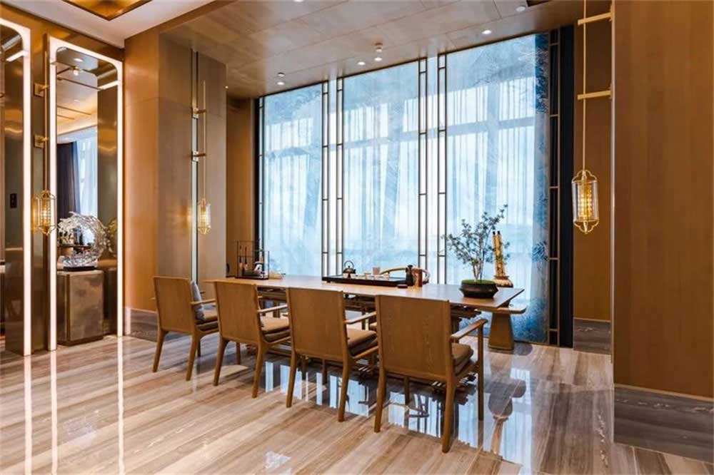 深圳龍崗藍(lán)調(diào)輕奢風(fēng)格酒吧裝修設(shè)計貴賓包房會客廳