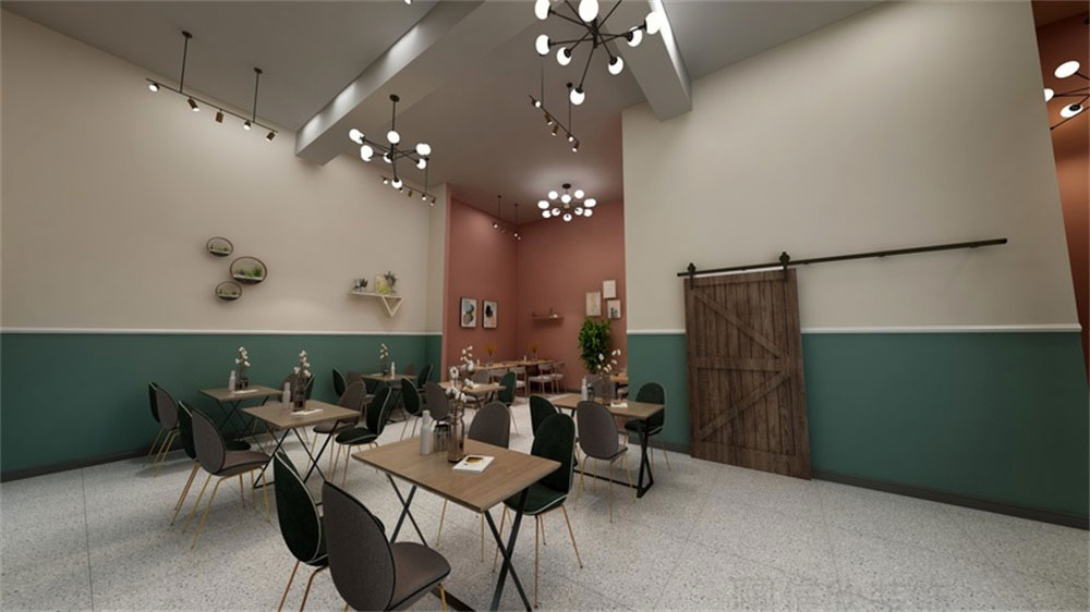 簡約北歐風云南米線連鎖餐館深圳寶安店裝修設計藝術吊燈 簡約北歐風云南米線連鎖餐館深圳寶安店裝修設計藝術吊燈