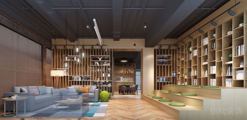 北歐工業(yè)風(fēng)辦公空間文娛場所裝修圖