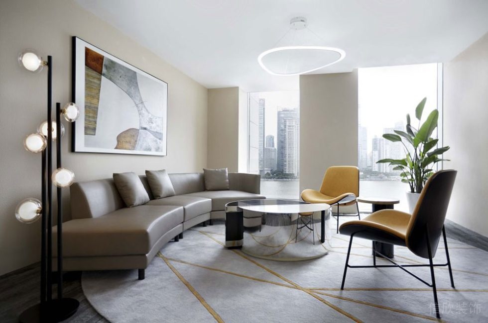 簡約風(fēng)格商務(wù)辦公室貴賓接待室裝修圖