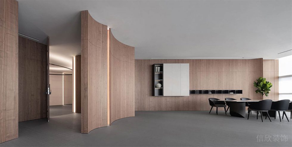 簡約風(fēng)格商務(wù)辦公室工作洽談廳裝修圖