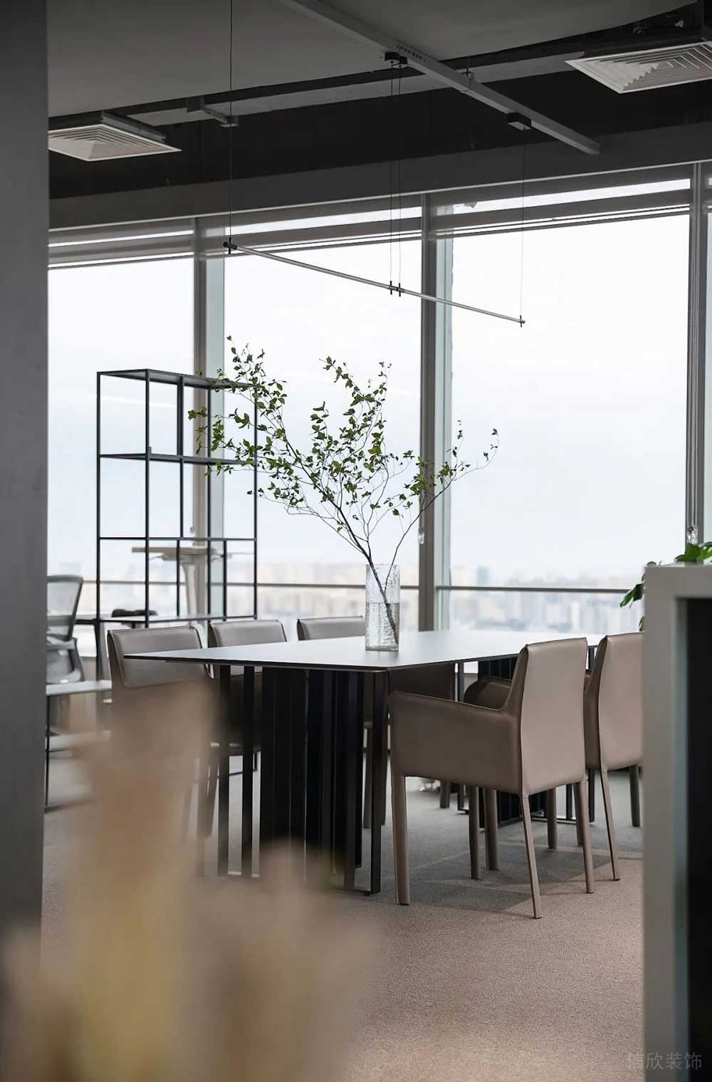 簡(jiǎn)約工業(yè)風(fēng)辦公空間案例接待洽談區(qū)設(shè)計(jì)裝修圖