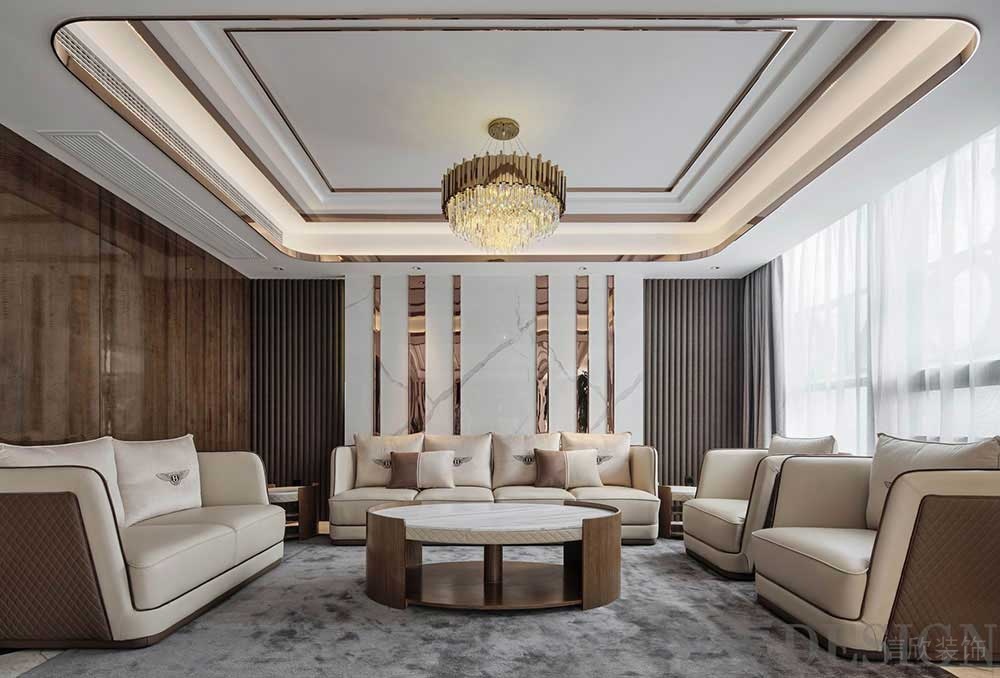 輕奢風(fēng)格辦公場所案例貴賓接待室設(shè)計(jì)裝修圖