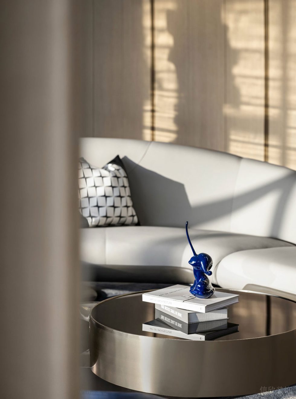 輕奢風(fēng)格辦公空間接待區(qū)軟裝設(shè)計(jì)裝修圖