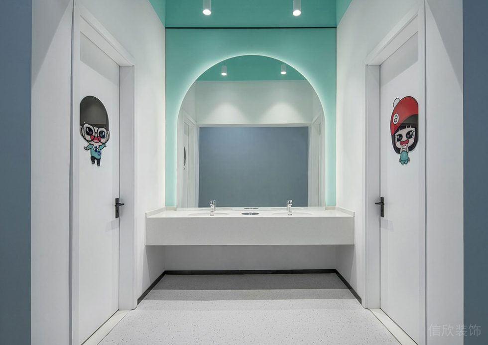 現(xiàn)代北歐風(fēng)辦公空間洗手間設(shè)計(jì)裝修圖