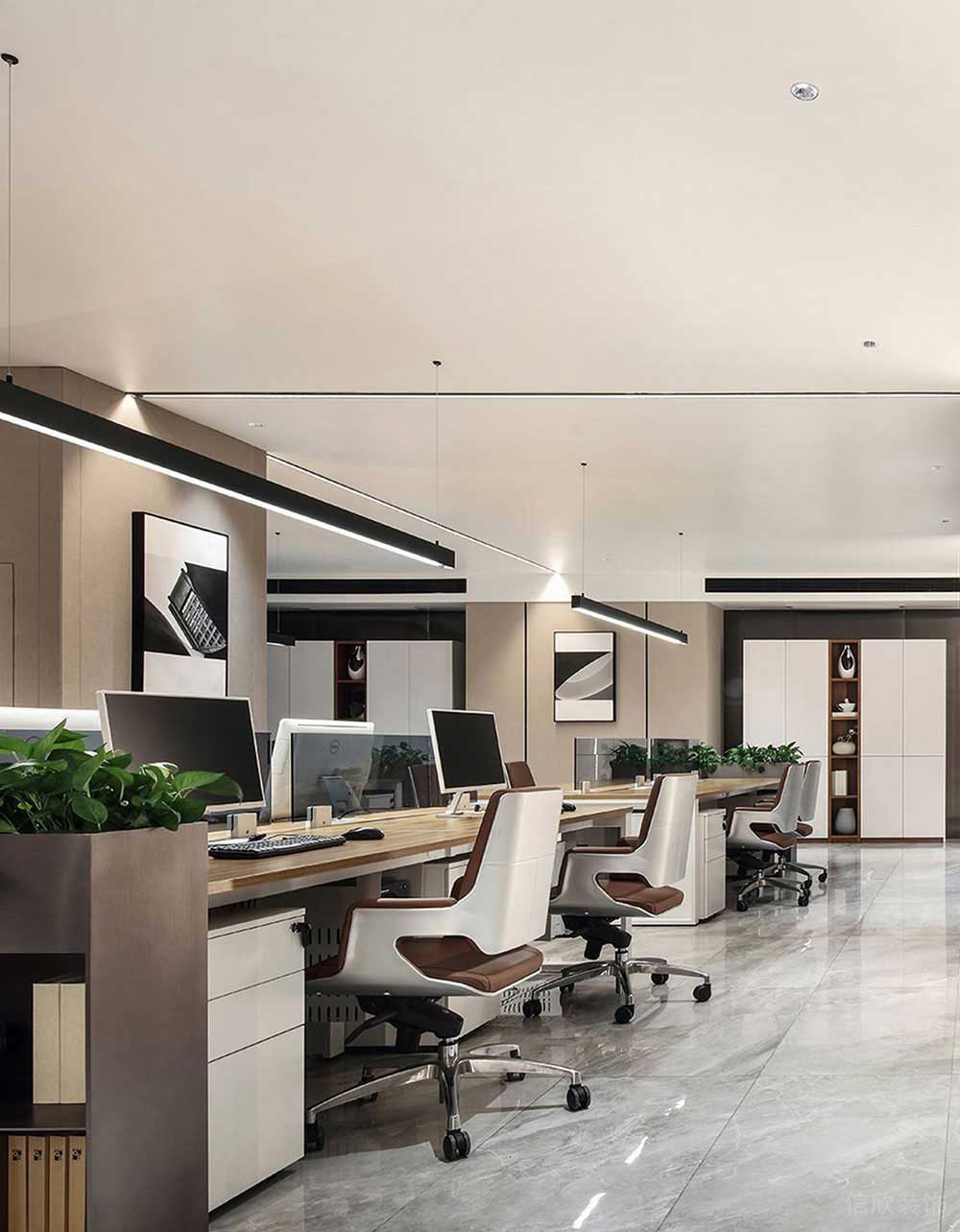 現(xiàn)代風格辦公場所案例辦公區(qū)設計裝修圖