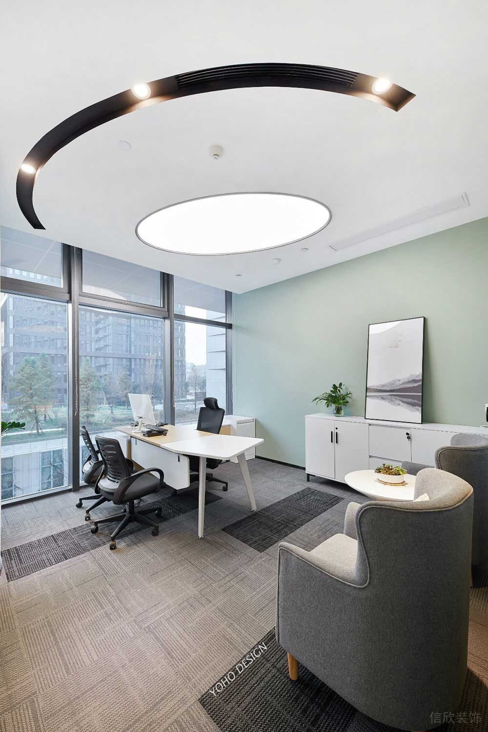 現代風格商務辦公場所總監辦公室空間設計裝修圖