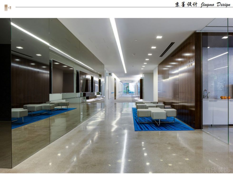 現(xiàn)代風(fēng)格商務(wù)辦公室過廊休閑區(qū)設(shè)計(jì)裝修圖