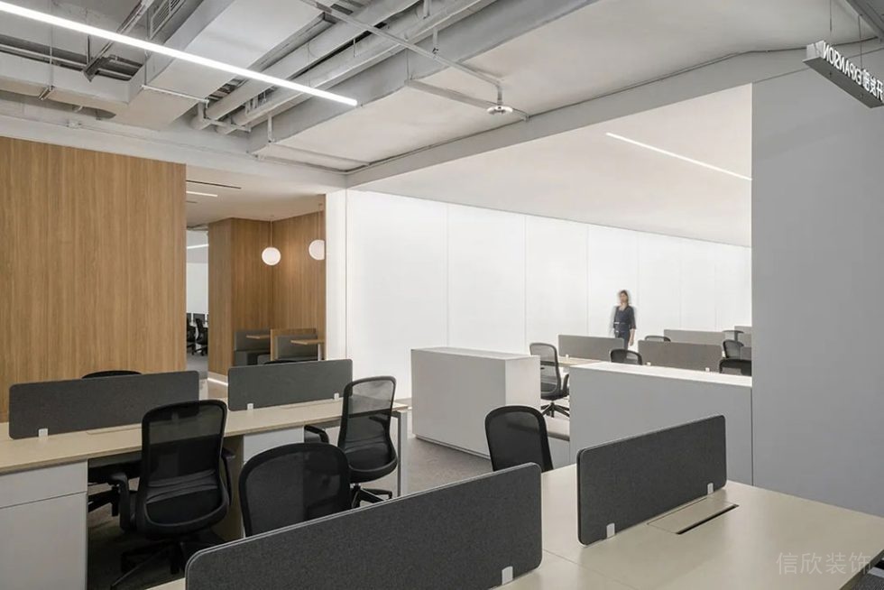 現(xiàn)代工業(yè)風辦公空間案例綜合辦公區(qū)裝修圖