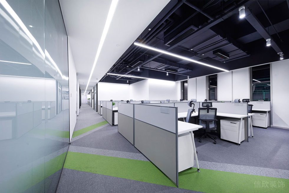 現(xiàn)代工業(yè)風辦公空間工作區(qū)設計裝修圖