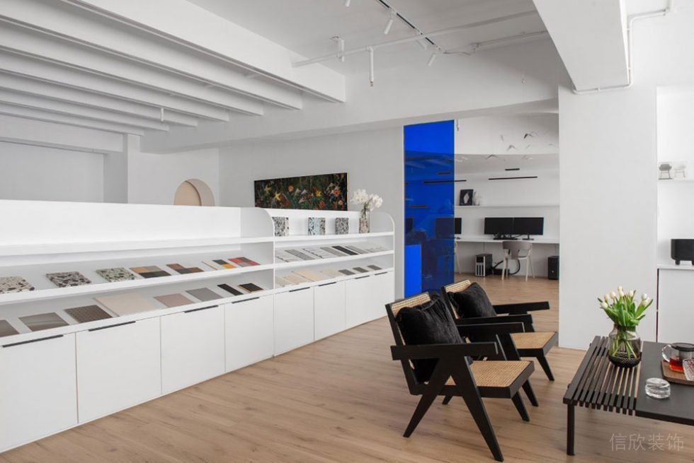 現(xiàn)代工業(yè)風辦公空間樣品陳列展示區(qū)設計裝修圖