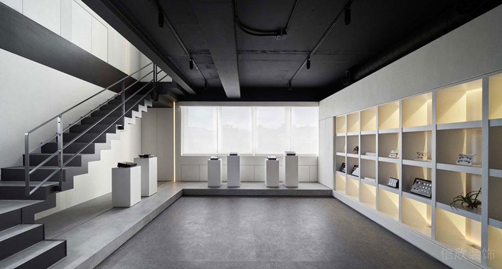 現(xiàn)代工業(yè)風辦公室產(chǎn)品展示區(qū)裝修圖