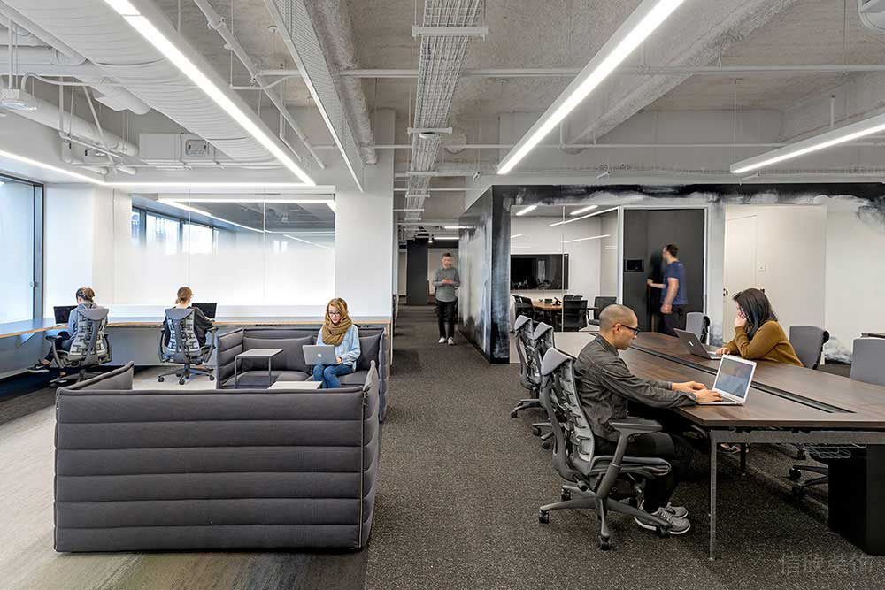 現(xiàn)代工業(yè)風商務(wù)辦公室多功能辦公區(qū)空間設(shè)計裝修圖